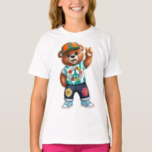 Camiseta Ursinho de pelúcia com roupa casual tranquila 1