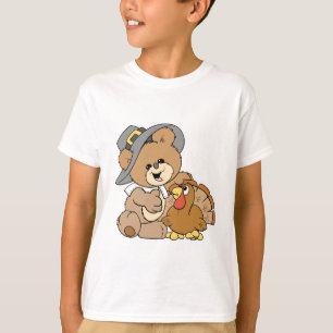 Camiseta ursinho de pelúcia fofo com peregrino