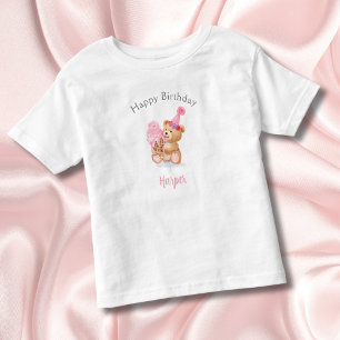 Camiseta Ursinho de Sorvete de Aniversário Menina