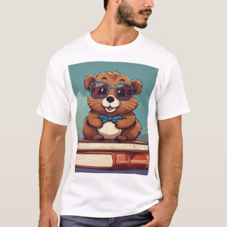 Camiseta Ursinho e livros mágicos