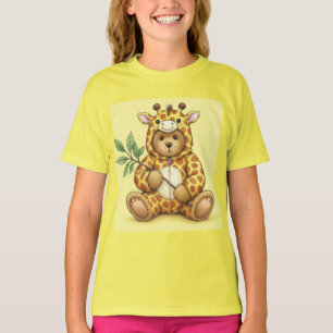 Camiseta Ursinho - Girafa com galho verde por Natasha Us