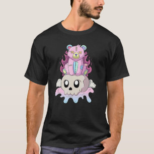 Camiseta Ursinho Gótico Pastel Bat Creepy Voodoo 1