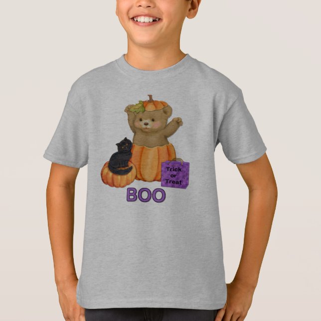 Camiseta Ursinho Halloween Boo (Frente)