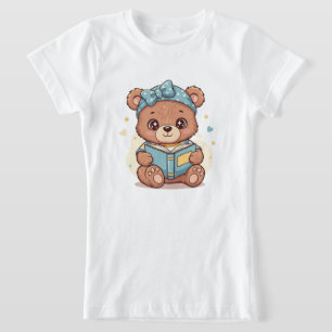 Camiseta Ursinho Lendo um Livro