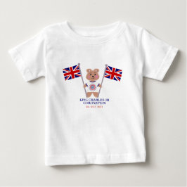 Camiseta Ursinho Patriótico do Logotipo do Rei Charles III