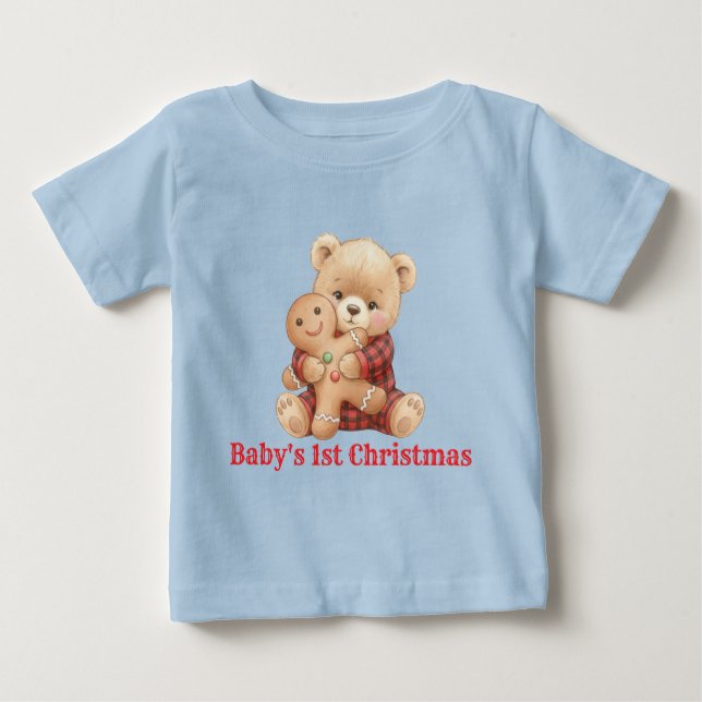 Camiseta Ursinho Primeiro Natal (Frente)
