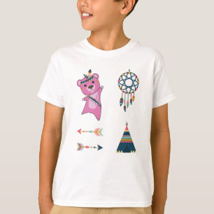 Camiseta Ursinho Rosa-Rosa-Urso Indiano
