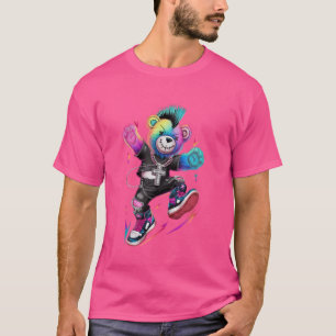 Camiseta Ursinho-Urso-Salto-Urso-Urso ColoridoGráfico