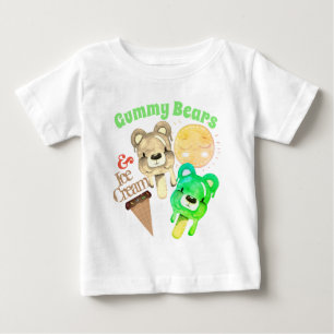 Camiseta Ursinhos de Goma Sol e Sorvete Feliz Verão