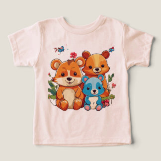 Camiseta ursinhos fofinhos sorridentes