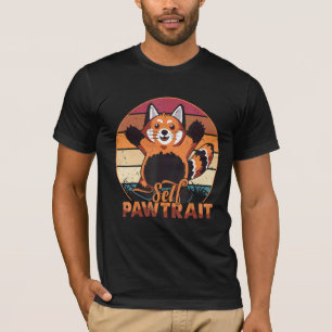 Camiseta Urso Adorável Pawtrato Vermelho Bonito Panda