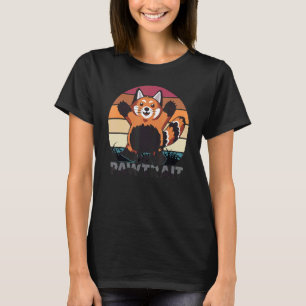 Camiseta Urso Adorável Pawtrato Vermelho Bonito Panda