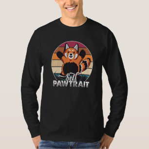 Camiseta Urso Adorável Pawtrato Vermelho Bonito Panda