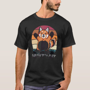 Camiseta Urso Adorável Pawtrato Vermelho Bonito Panda