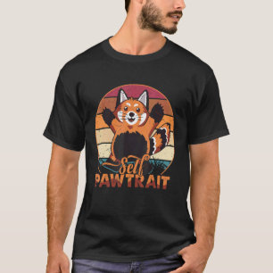 Camiseta Urso Adorável Pawtrato Vermelho Bonito Panda