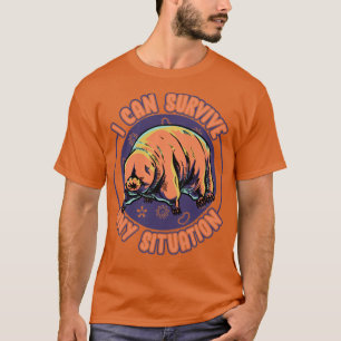 Camiseta Urso-Água Tardigrado Eu Posso Sobreviver A Qualque