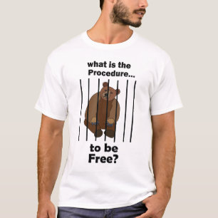 Camiseta Urso Animal Cativo Pedindo Liberdade Resgatador de