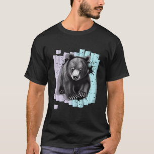 Camiseta Urso Animal De Cor Watercolor