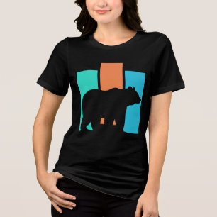 Camiseta Urso Animal Selvagem Ao Ar Livre Silhueta Da Natur