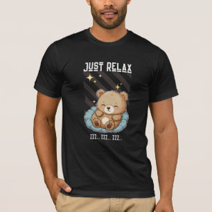 Camiseta Urso Apenas Relaxando dormindo