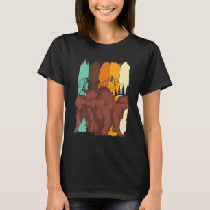 Camiseta Urso-Árvore Natural Da Floresta Castanha