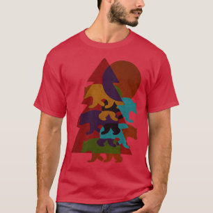 Camiseta urso árvores