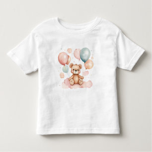 Camiseta Urso Balão de Pequena Cana-d-Água Cura na Nuvem