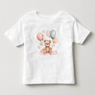 Camiseta Urso Balão de Pequena Cana-d-Água Cura na Nuvem