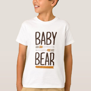 Camiseta Urso Bebê Castanho e Laranja Tipo Desenho de Mão G
