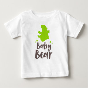 Camiseta Urso Bebê, Cubo Urso, Urso Bonito, Estrelas - Verd