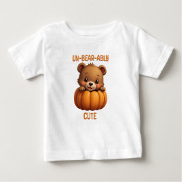 Camiseta Urso Bonitão Insolável Num Outono De Abóbora