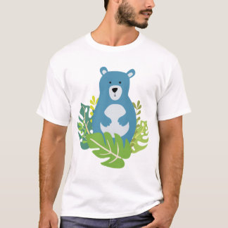 Camiseta urso bonitinho na floresta