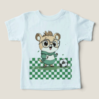 Camiseta Urso Bonito com Bola de Futebol