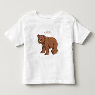 Camiseta Urso bonito com ilustração de desenho animado de