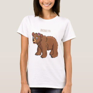 Camiseta Urso bonito com ilustração de desenho animado de f