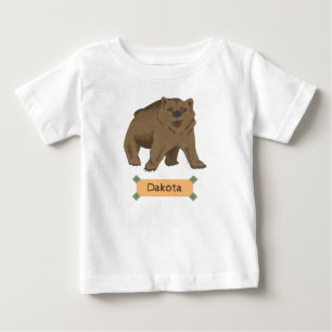 Camiseta Urso bonito Cub de Brown com nome