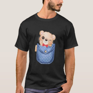 Camiseta Urso Bonito Na Sua Girafa De Bolso