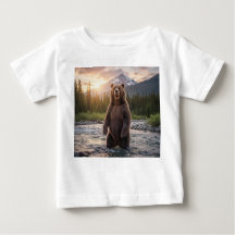 Urso Bonito nas Montanhas Camisa-T-Bebê