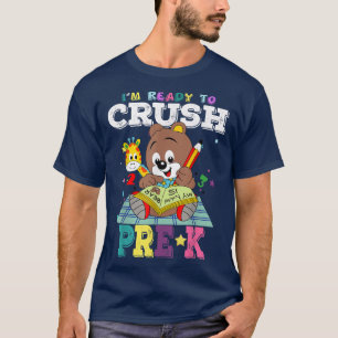 Camiseta Urso bonito que estou pronto para esmagar o Pré-K