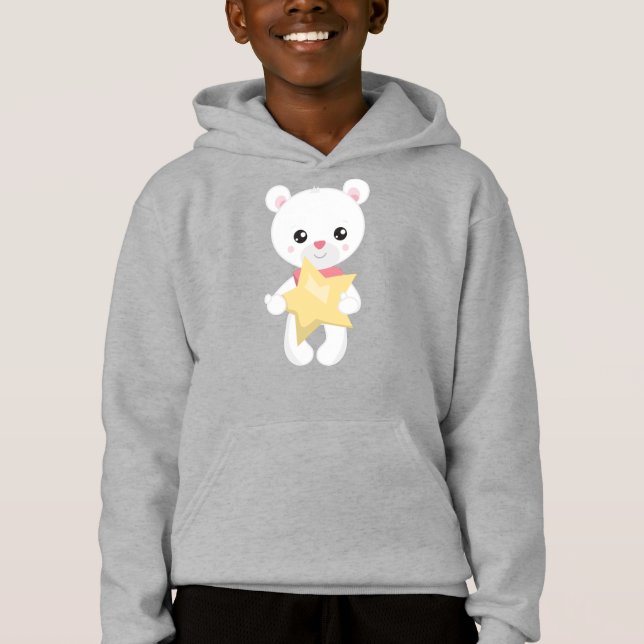 Camiseta Urso Bonito, Urso Branco, Urso Teddy, Urso Bebê, E (Frente)