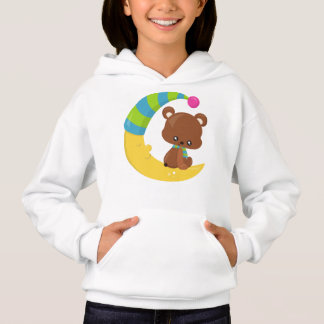 Camiseta Urso Bonito, Urso Na Lua, Urso Com Scarf
