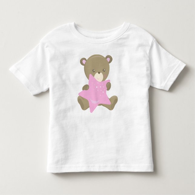 Camiseta Urso Bonito, Urso Pequeno, Urso Bebê, Urso Com Est (Frente)