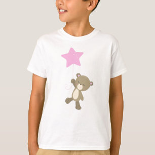 Camiseta Urso Bonito, Urso Pequeno, Urso Com Balão, Estrela
