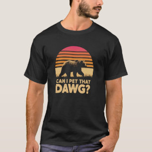 Camiseta Urso Caminhando Mulheres Meme Dawg Acampamento Pos