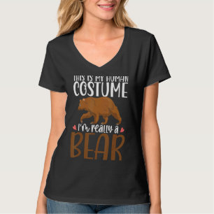 Camiseta Urso Castanho Animal Costume Humano