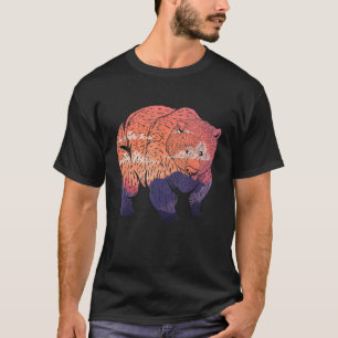 Camiseta Urso Castanho Ao Exterior Natureza Animal Da Flore