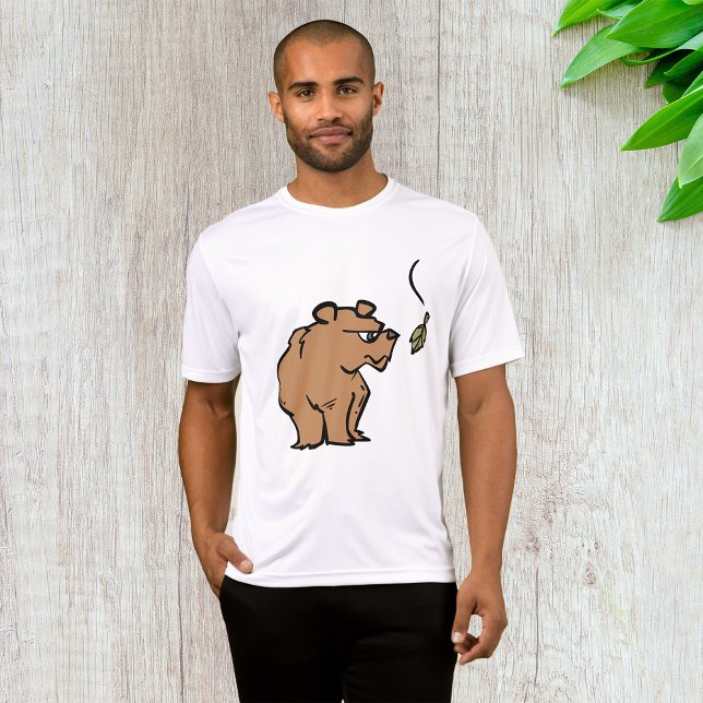Camiseta Urso Castanho com Vida Selvagem Fora de Folha de o (Criador carregado)