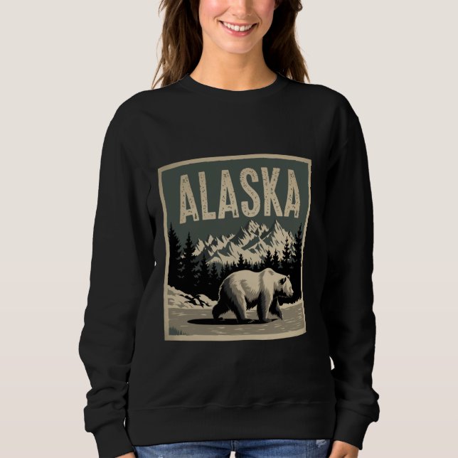Camiseta Urso Castanho do Alaska Grizzly (Frente)
