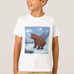 Camiseta Urso castanho nas montanhas