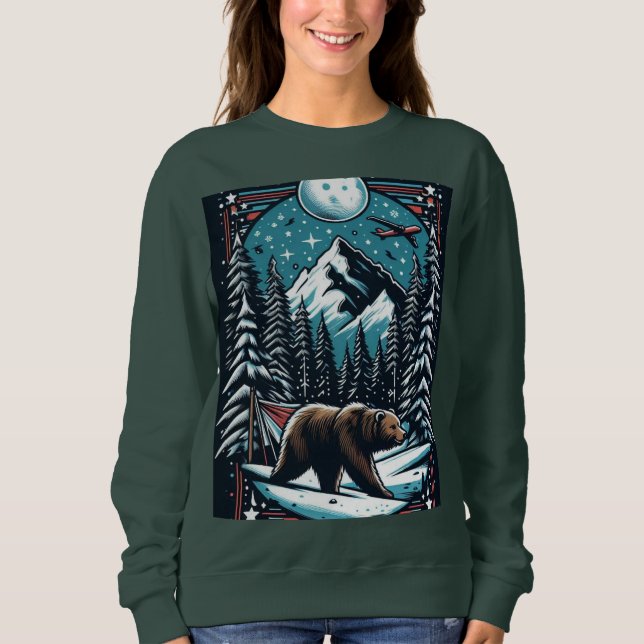 Camiseta Urso Castanho No Inverno (Frente)